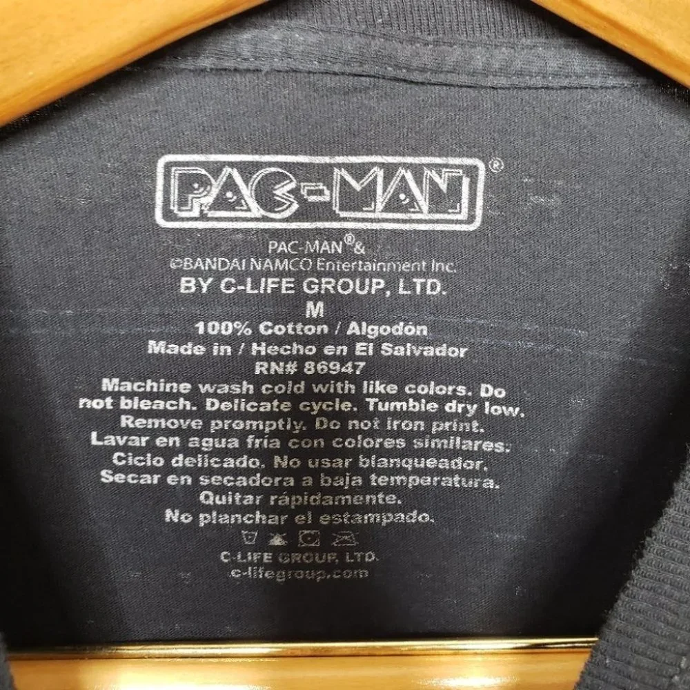 Pac-Man graphic t-shirt black size Medium - Picture 10 of 12
